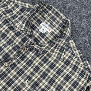 Carhartt Shirt Men’s 2XLT Tall Flannel Plaid Lumberjack Blue Brown